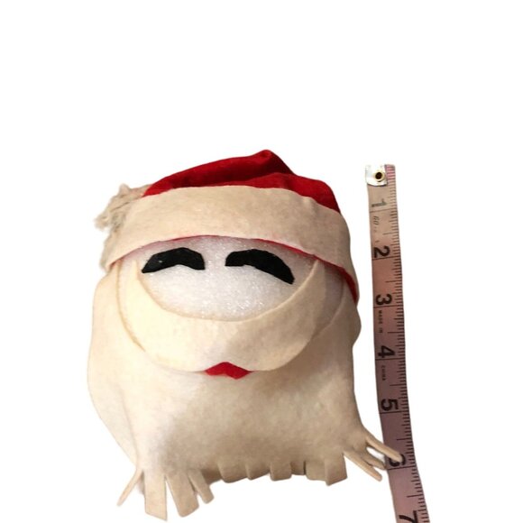 Two Vintage Handmade Craft Pieces Santa Head and Clothing Used - Picture 12 of 12